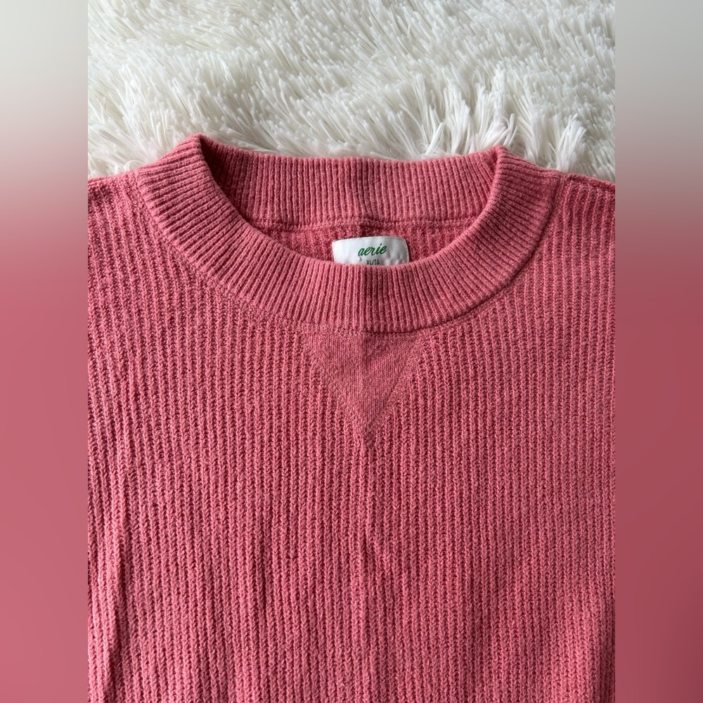 Aerie | Coral Oversized Sweater - Picture 3 of 7